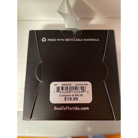 Signature 3 Pc Stud & Hoop Earring Set - Picture 3 of 4